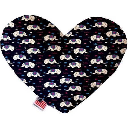 MIRAGE PET PRODUCTS Baby Elephants Canvas Heart Dog Toy 8 in. 1176-CTYHT8